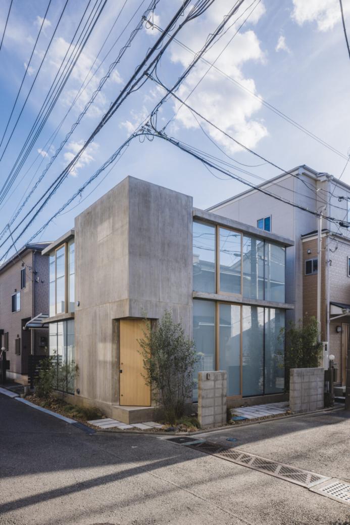 A small, modern Japanese house