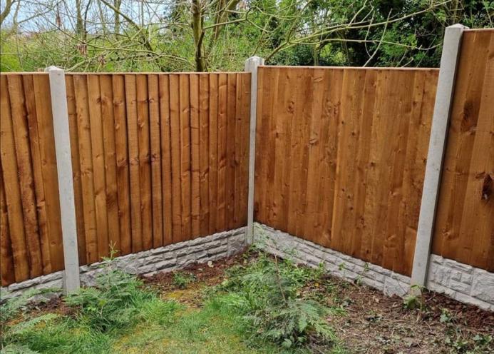 Brown fence panels 