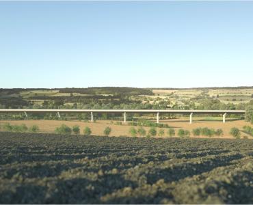 Artist's impression of the Wendover Dean Viaduct in Buckinghamshire