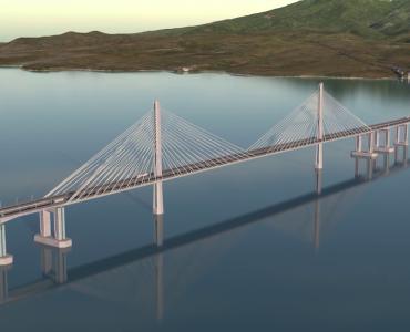 Artist's rendering of the Bataan–Cavite Interlink Bridge