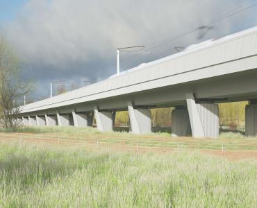 An artist's rendering of the Edgcote Viaduct