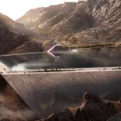 A render of a dam at Saudia Arabia's Neom