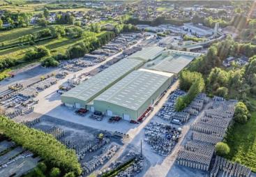 An aerial photo of Tracey Concrete's current manufacturing base just outside Enniskillen.
