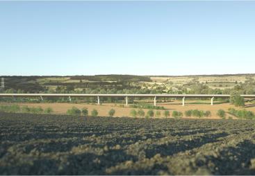 Artist's impression of the Wendover Dean Viaduct in Buckinghamshire