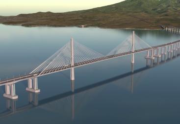 Artist's rendering of the Bataan–Cavite Interlink Bridge