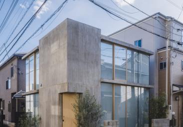 A small, modern Japanese house