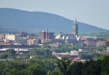 The skyline of Holyoke, Massachusetts