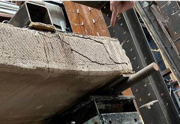 Concrete being stress tested