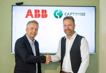 Max Tschurtschenthaler (left), global business unit manager, cement, at ABB Process Industries with Mattias Jones, CEO of Captimise