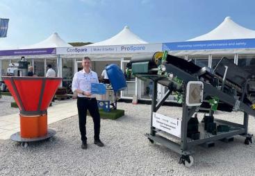 James Bullock, CEO of ConSpare, launching the white paper at Hillhead 2024