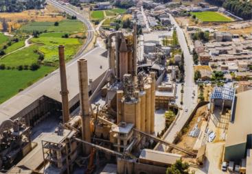 An aerial view of Cemex's Morata de Jalón cement plant, Spain.