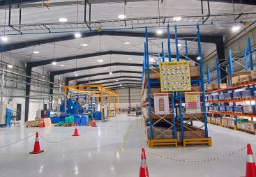 The interior of Hydreco's new plant in Nelamangala, India.