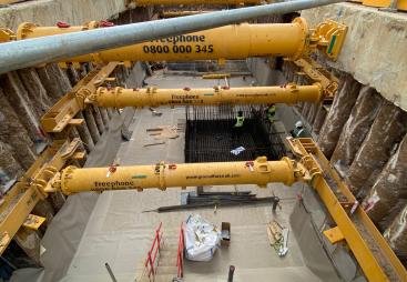 A large basement under construction in London.