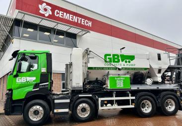 GB Concrete takes delivery of its first new Cemen Tech C60 mixer, supplied and supported by Volumech.