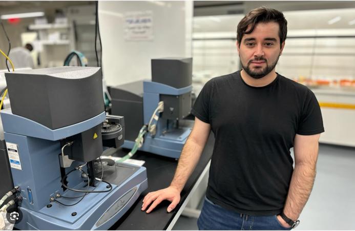 A photo of Drexel University PhD candidate Mohammad Houshmand in a laboratory