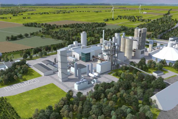 3D visualisation of the completed GeZero installation at the Geseke plant