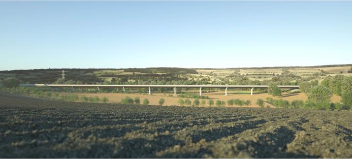 Artist's impression of the Wendover Dean Viaduct in Buckinghamshire