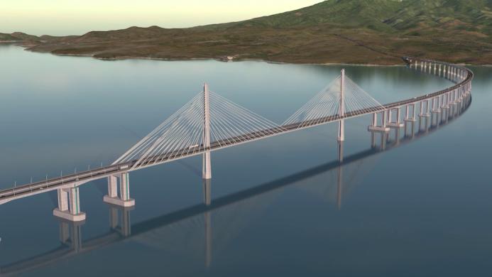 Artist's rendering of the Bataan–Cavite Interlink Bridge