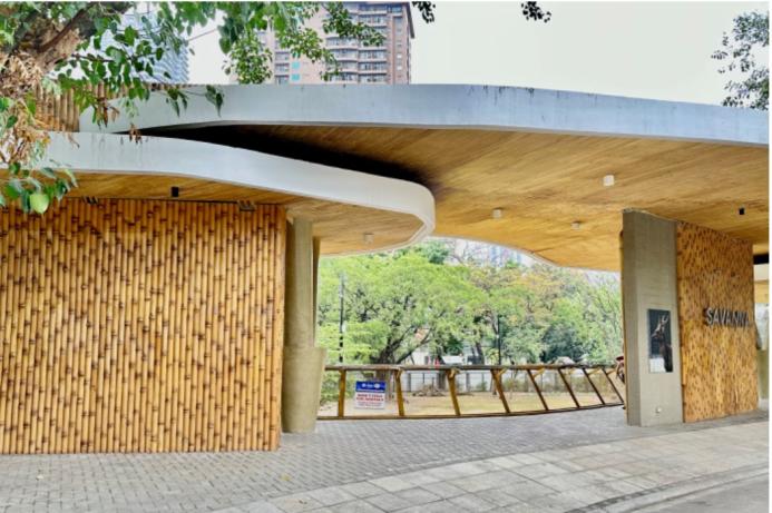 Concrete made to look like bamboo