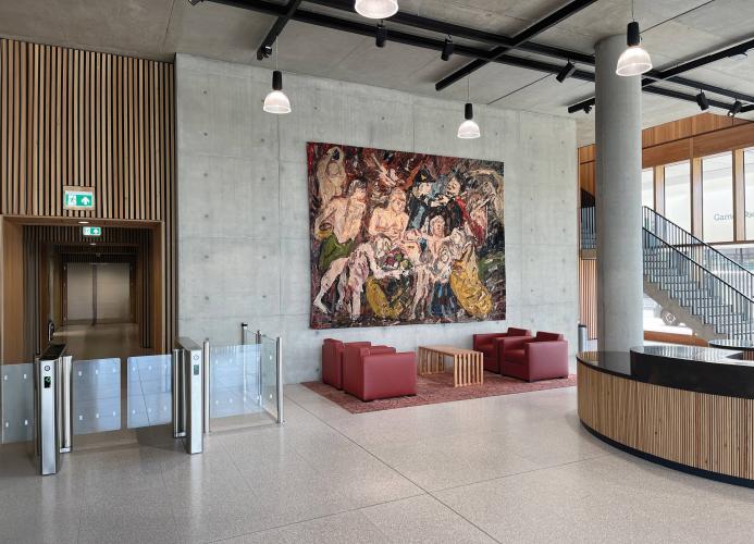 A reception area