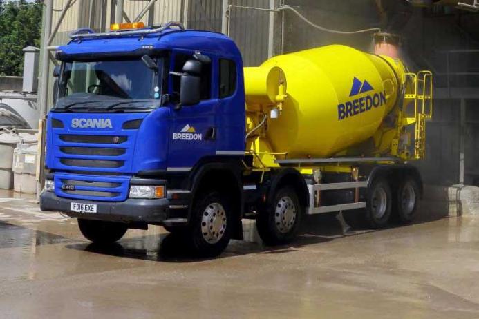 Ready-mixed concrete truck