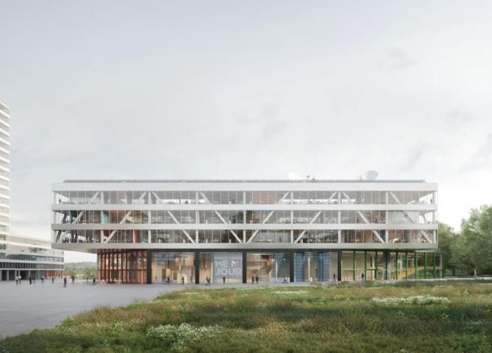 An artist's rendering of a new building