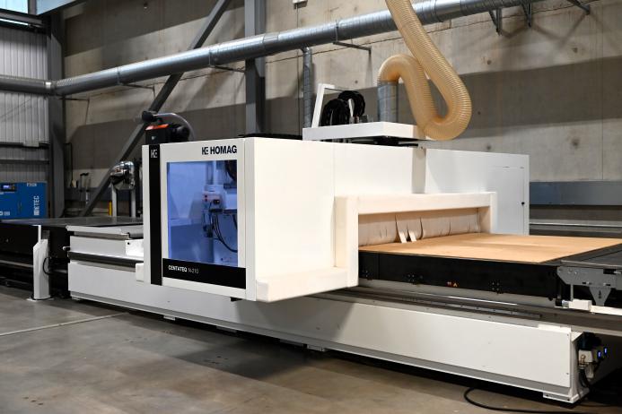 PERI UK's new CNC cutting machine inside its factory building