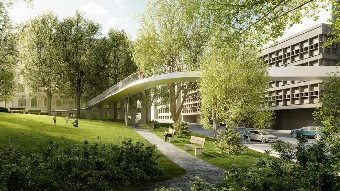 Wiborada pedestrian bridge in St. Gallen
