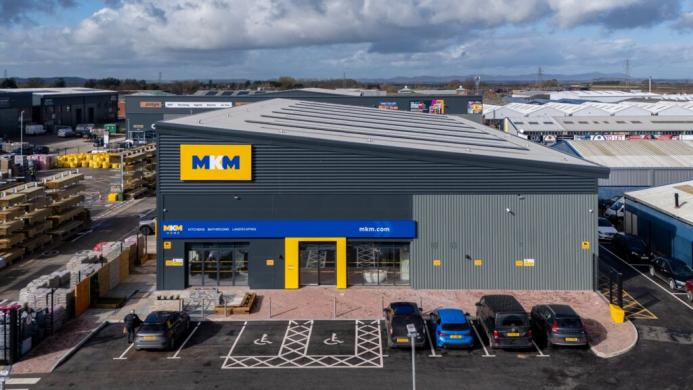 An aerial view of MKM’s Cheltenham site is its first to be designed and built entirely to BREEAM Excellent standards. Image: MKM.