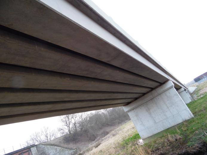 The underside of the new River Ryton Viaduct. Image: ABM Precast Solutions.