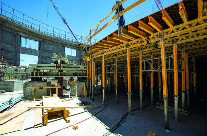 MULTIFLEX Girder Slab Formwork for fast and flexible covering of the base of the ELT. (Photo: PERI SE)