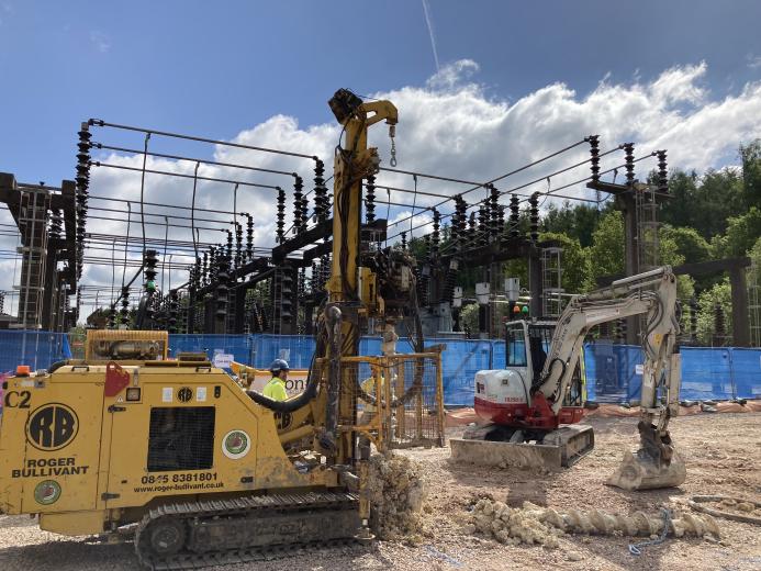 Roger Bullivant Limited delivering a tailored foundation solution for the Willesden Substation project in London. Image: RBL