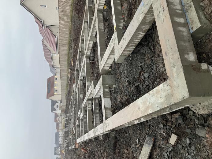 RBL's sustainable precast foundation system in use for Dundas’ residential development in Bishopton, Scotland.