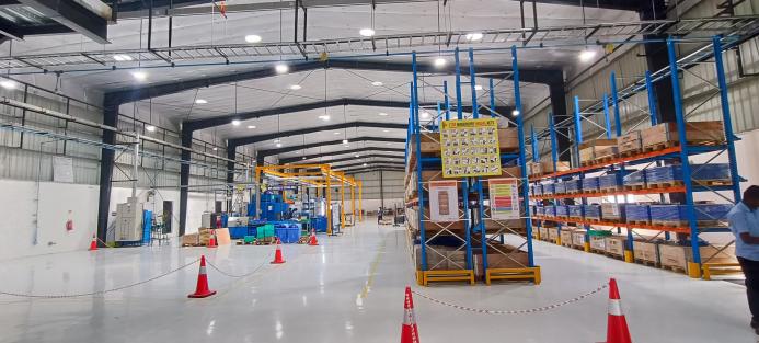The interior of Hydreco's new plant in Nelamangala, India.
