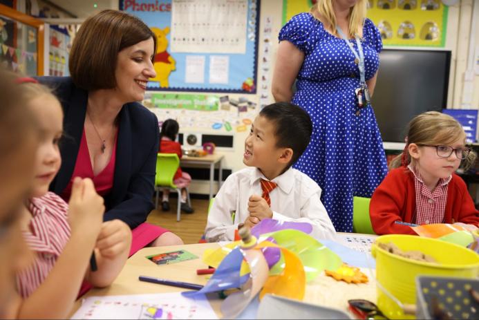 Bridget Phillipson, Secretary of State for Education visiting Primary school children in Orpington
