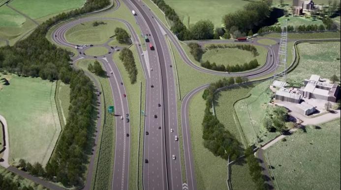 Visualisation of the completed Shab Valley junction.