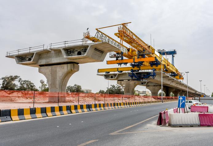 A motorway bridge under construction