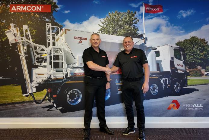 Armcon managing director Sean Warburton (left) welcomes new sales director Andy Southern (right), as the company expands its ProAll partnership across the UK.
