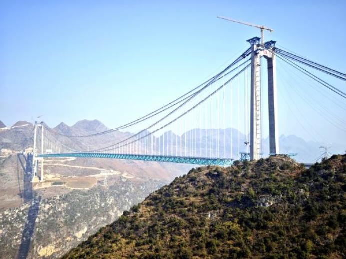 The Huajiang Grand Canyon Bridge, now the world’s tallest, opened in September 2025 in Guizhou Province, China. Image: CREC