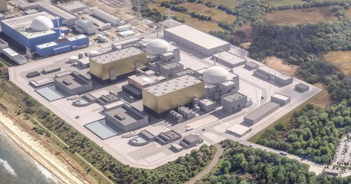 CGI of the completed Sizewell C nuclear power station, where Heidelberg Materials will supply 35,000m³ of concrete for the cut-off wall.