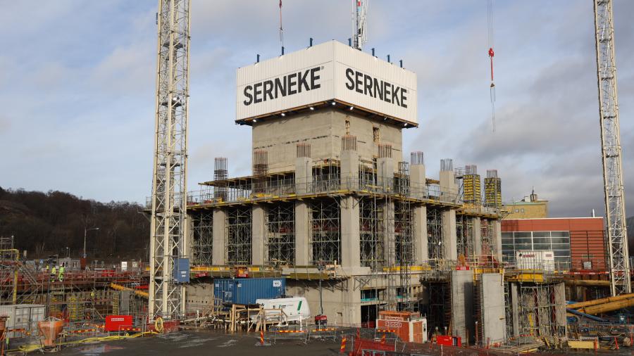 Doka formwork being used during construction of Gothenburg’s first skyscraper, the 247m-high Karlatornet