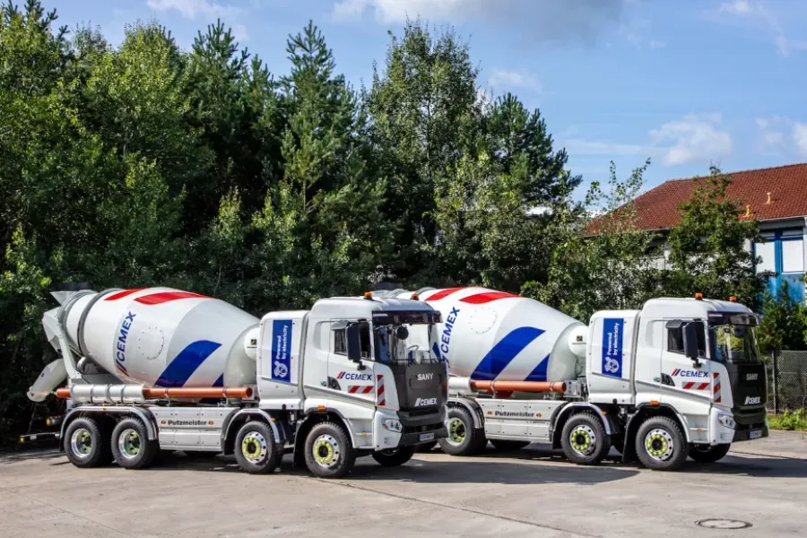 Cemex’s new, fully electric, zero exhaust emission iONTRON eMixer ready-mixed concrete truckmixers