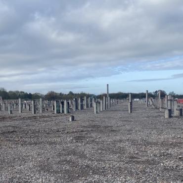 Work is under way on Building One of the Agratas EV Giga Battery Factory in Bridgwater, Somerset, where National Pile Croppers is supplying equipment for 17,000 piles.