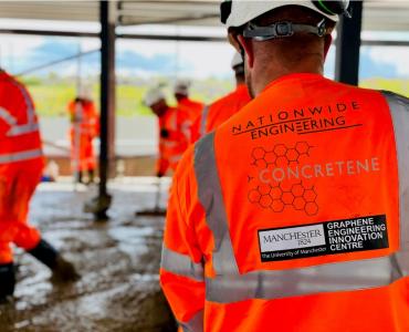 Workers at the Graphene Engineering Innovation Centre (GEIC), Manchester