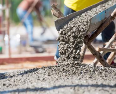 Concrete being poured