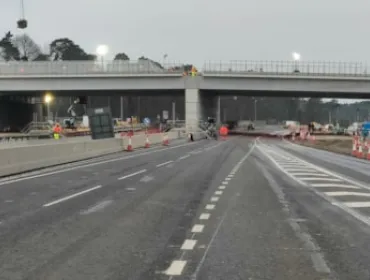 The Cockrow green bridge structure was installed in January, and, below, a visualisation of how it will look in the future