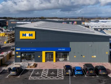 An aerial view of MKM’s Cheltenham site is its first to be designed and built entirely to BREEAM Excellent standards. Image: MKM.