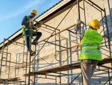 Scaffolders at work. Image: Creative Commons.