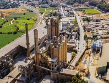 An aerial view of Cemex's Morata de Jalón cement plant, Spain.