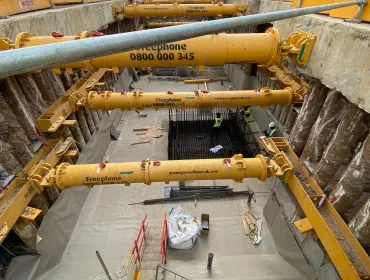 A large basement under construction in London.